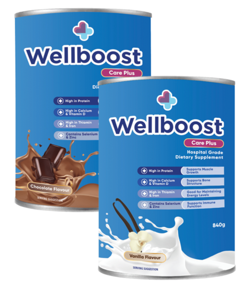 Cans of Wellboost Chocolate and Vanilla